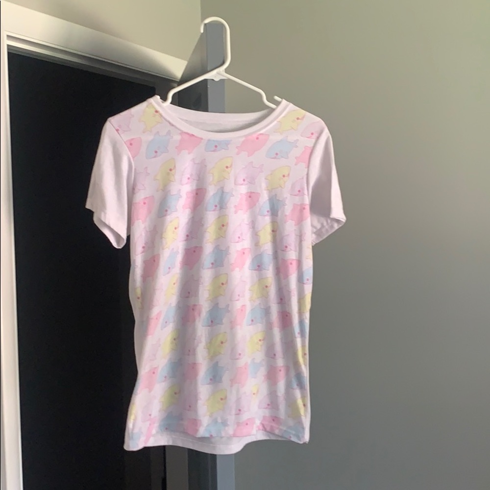 Pastel shark pattern shirt